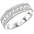 thumbnail image 2 of 2.20 Ct Round Cut White Moissanite Men's Anniversary Band Ring 14K White Gold Plated, 2 of 4