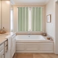 thumbnail image 3 of Sage Green Beige Striped Kitchen Curtains 63 Inch Length, Modern Farmhouse Retro Lines Grommet Top Bedroom Living Room Curtains, Light Filtering Cafe Curtain Drapes 2 Panels Set 84''x63'', 3 of 9
