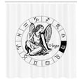 thumbnail image 2 of Ambesonne Virgo Shower Curtain, Zodiac Horoscope Elements, 69"Wx84"L, Black White, 2 of 2