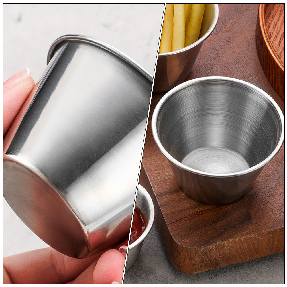 5 Pcs Sauce Cup Kitchen Tools Metal Container with Lid Condiment Containers  Lids Child