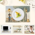 thumbnail image 5 of Minimalist Kids Sitting Placemats Set of 6 Coffee Mats, Non Slip Backing 18x12 Inch for Home and Restaurants, 5 of 9