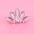 thumbnail image 4 of Shisuyan 1PC Colorful Rhinestone Crown Insert Comb Bridal Wedding Hair Comb Headwear for Women (White), 4 of 9