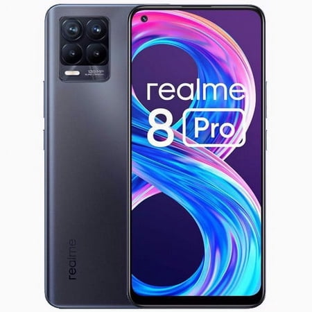 Realme 8 Pro Dual-SIM 128GB ROM + 6GB RAM (GSM Only | No CDMA) Factory Unlocked 4G/LTE Smartphone (Infinite Black) - International Version