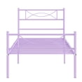 thumbnail image 5 of Mintazer Kids Twin Metal Platform Bed Frame with Cute Bowknot Headboard & Footboard for Boys Girls Teens, Purple, 5 of 7