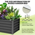 thumbnail image 4 of BeesClover 2-Pack Metal Raised Garden Beds, Rectangular Outdoor Planter Boxes for Vegetables, Flowers, and Plants, 4 of 8