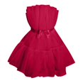 thumbnail image 5 of Robe en Tulle Sans Manches pour Femmes 2023 Robe Courte en Maille Unie Princesse Robe de Soirée Sans Couture, 5 of 5