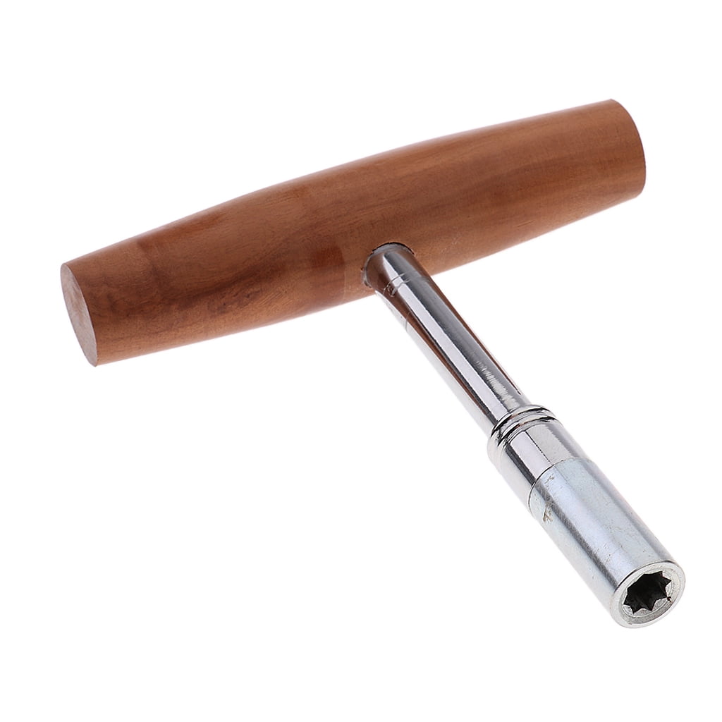 Piano Tuning Tool T Shaped Piano Wrench Spanner w/ Wood Handle Musical Parts