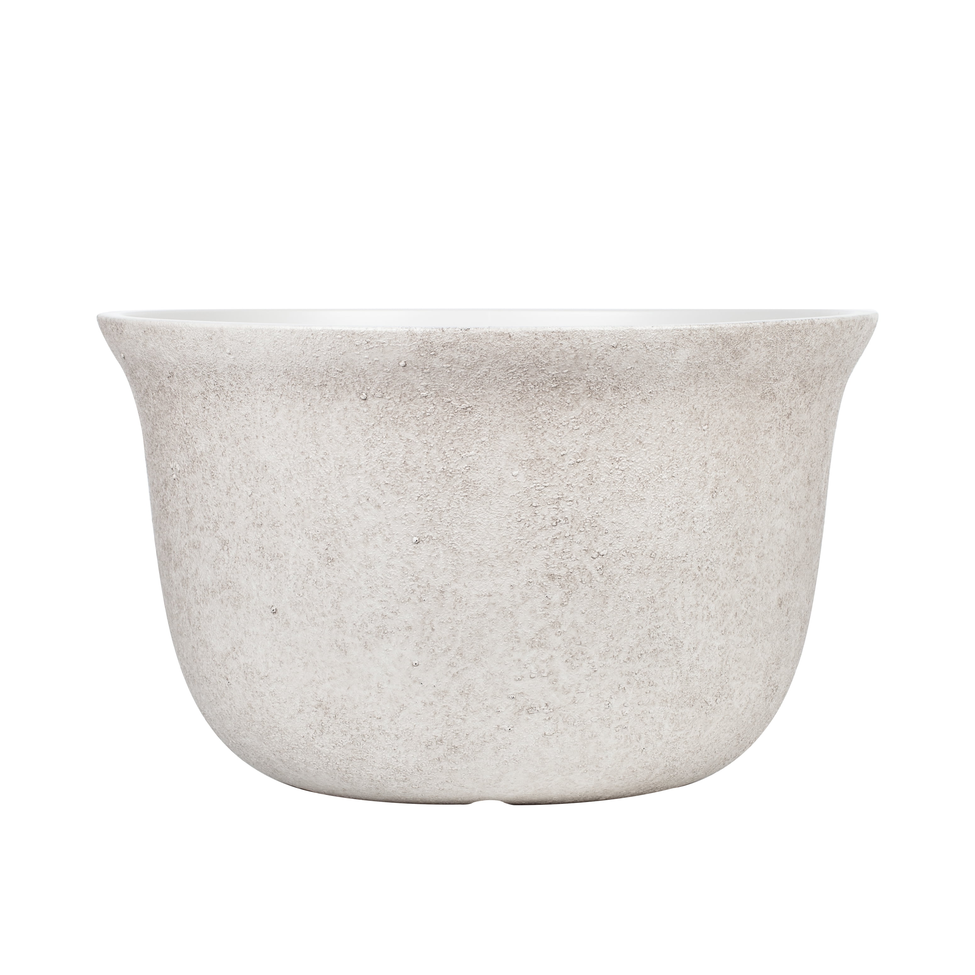 Mainstays 20 inch Bowl Planter with Drainage - Gypsum