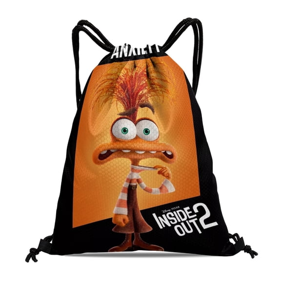 Drawstring Backpack for Inside Out 2 Anxiety Sackpack Adults Women Men Party Favor Bags Sports for Gym Travel Swimming Hiking Camping Tote Bag 11.8 × 15.7 in