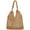 Brown, variant on Kukuzhu Beach Bags for Women, Summer Mesh Beach Tote Bag Hand Woven Beach Bag Weaving Hollow Shoulder Bag Handbag