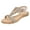 1Gold, variant on Women's T-Strap Beaded Rhinestone Flat Sandals Dress Summer Beach Bohemia Shoes Elastic Strap