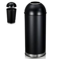 JoanKaren 17 Gal Round Open Top Wastebasket,Commercial Grade Heavy Duty Stainless Steel Kitchen Trash Can for Outdoor | Kitchen