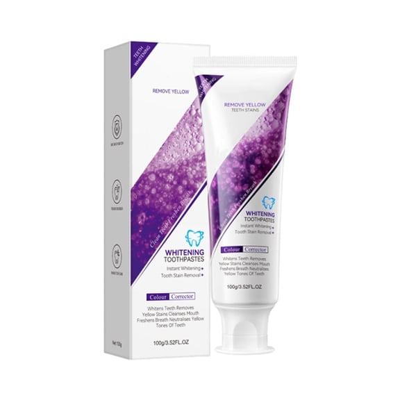 Whitening Toothpaste, Toothpaste for Sensitive Teeth and Cavity Prevention, Toothpaste Intensive Toothpaste With Gentle Care Deep Stain Removal Clean Peach Scents Improves Health Fresh Breath 100g