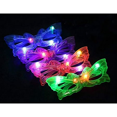 12ct LED Light Up Sunglasses - Flashing Multi Colored Led Glasses BEST PARTY FAVORS Light Up Flashing Glasses For