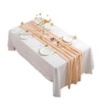 thumbnail image 1 of Camino de mesa Decoración del hogar Mantel Blanco Rosa caliente Romántico Elegante Simplicidad Hermosas decoraciones de fiesta terminadas, 1 of 5