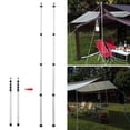 thumbnail image 3 of Graflsoa Adjustable 4-Section Aluminum Tent Pole Set - 250cm, Silver, 2-Pack for Outdoor Use, 3 of 7