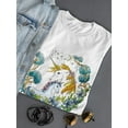 thumbnail image 3 of Magic Forest Unicorn Shaped T-Shirt Women -Image by Shutterstock, Female x-Large, 3 of 4