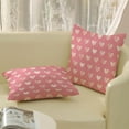 thumbnail image 4 of Valentines Day Pillow Covers 18x18 Set of 2 Pink Love Heart Decorative Throw Pillows Valentines Wedding Anniversary Decor Pillowcase Linen Valentines Outdoor Cushion Covers for Sofa Couch, 4 of 5
