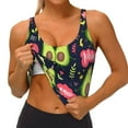 thumbnail image 4 of Naloa Avocado Love Sports Bras for Women, High Support Bra with Removable Pads, Comfortable - X-Large, 4 of 9