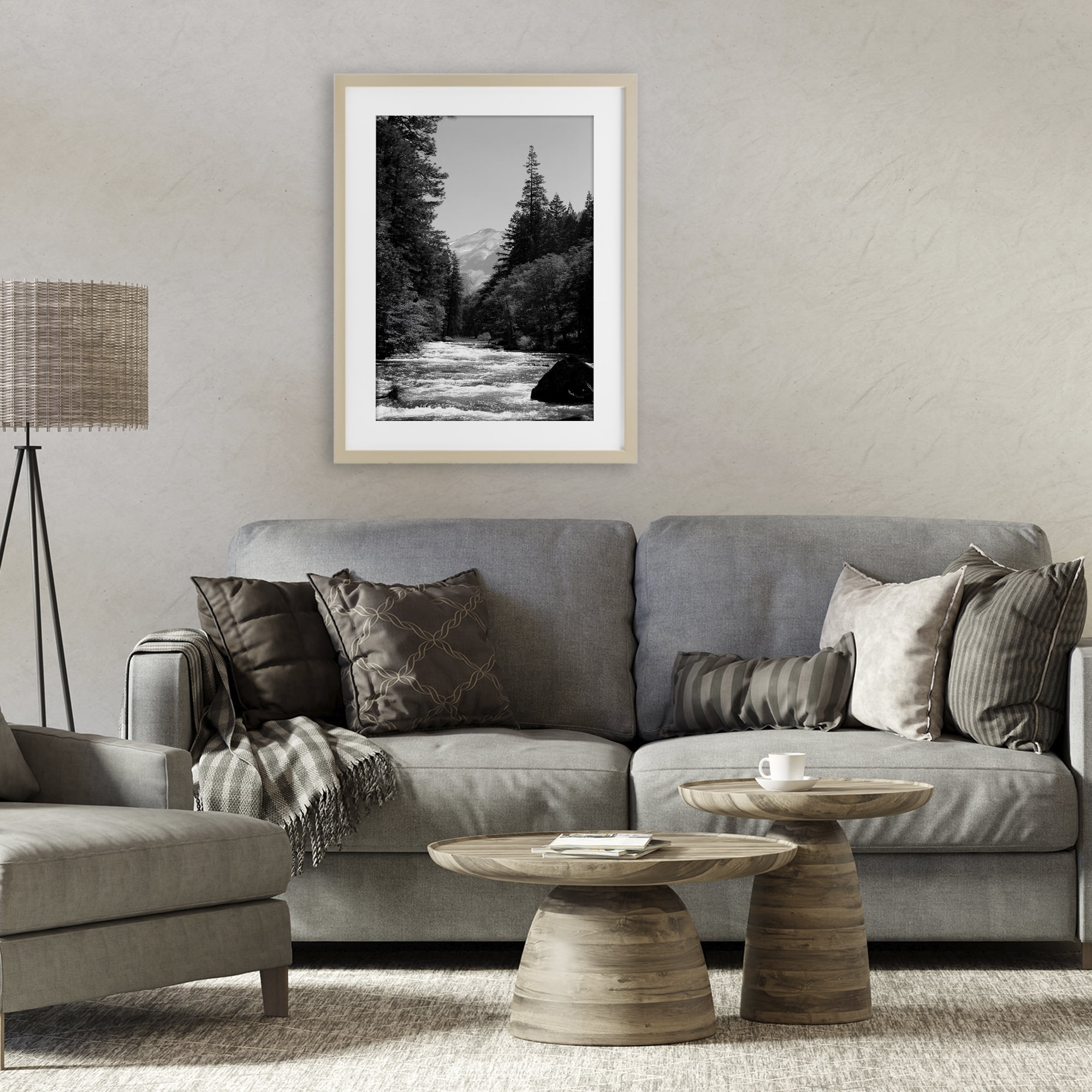 Stupell Industries Merced River Flow Birch Framed Print Under Glass, design by Kim Curinga