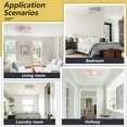 thumbnail image 5 of BESTOMINE Flush Mount Ceiling Light,13-inch Ceiling Light Fixture,3-Light Kitchen Light Fixtures,Farmhouse Light Fixtures for Bedroom,Living Room,Kitchen,Hallway and Foyer, 5 of 7