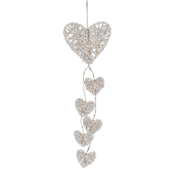 Wooden Rattan Heart-shaped Wind Chime Room Hanging Night Light Charm Wind Chime Stand Indoor Hanging Outdoor Wind Chime Sympathy Wind Chimes for Loss of Sister Resin Wind Chime Wind Chimes with Verses