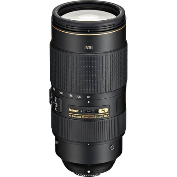 Nikon AF-S NIKKOR 80-400mm F/4.5-5.6G ED VR Telephoto Zoom Lens International Model for Nikon F-Mount Cameras (2208)