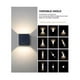 thumbnail image 3 of Aplique de pared LED con forma de cubo ajustable, 6 W, 3000 K, cuadrado, IP65, resistente al agua, moderno aplique de pared de aluminio para exteriores, para pasillo, jardín, color negro, 3 of 4