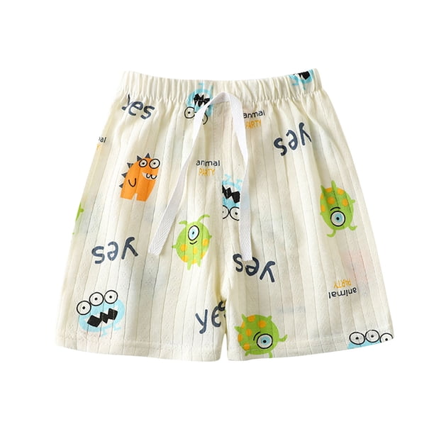 Odeerbi 1-6 Años Niños Niñas Verano Pantalones Cortos Pijama Algodón Estampados Pantalones Cortos Transpirables