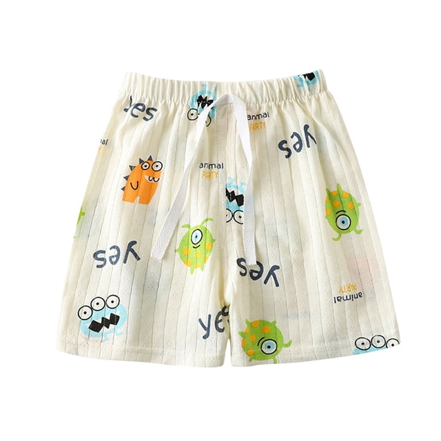 Odeerbi 1-6 Años Niños Niñas Verano Pantalones Cortos Pijama Algodón Estampados Pantalones Cortos Transpirables