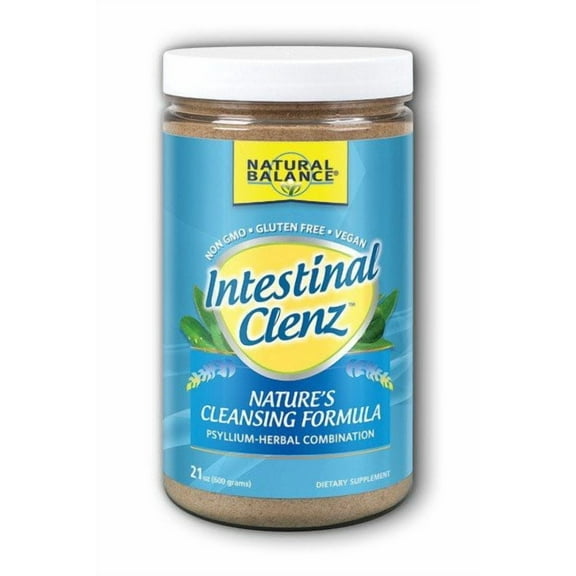 Natural Balance Intestinal Clenz | Psyllium Herbal Cleansing Powder | Healthy Digestion, Detox & Regularity Supplement | No Gluten | 21oz, 120 Serv.