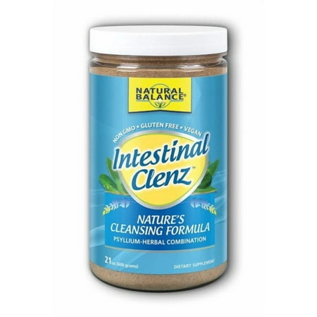 Natural Balance Intestinal Clenz | Psyllium Herbal Cleansing Powder | Healthy Digestion, Detox & Regularity Supplement | No Gluten | 21oz, 120 Serv.