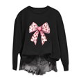 thumbnail image 2 of NTACZA Black Tops for Women 2026 Cute Valentine's Day Long Sleeve Sweatshirt Plus Size Bow Print Funny Shirts for Women L, 2 of 4