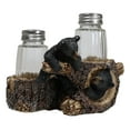 thumbnail image 5 of Rustic Forest 2 Black Bear Cubs Playing By Tree Logs Salt Pepper Shakers Holder, 5 of 8