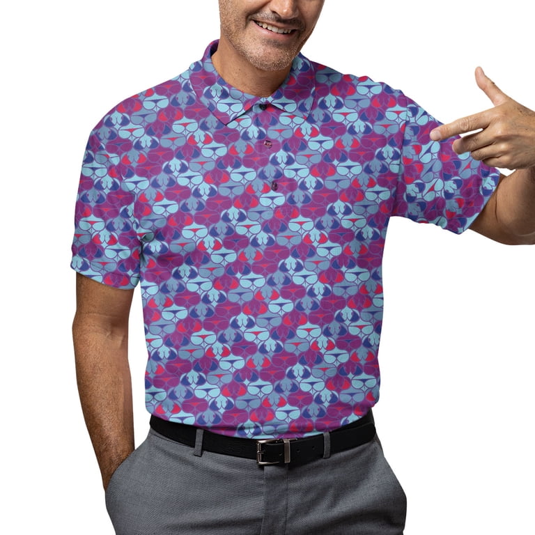 Golf Shirts for Men Funny Crazy Golf Polo Shirt for Men Funny