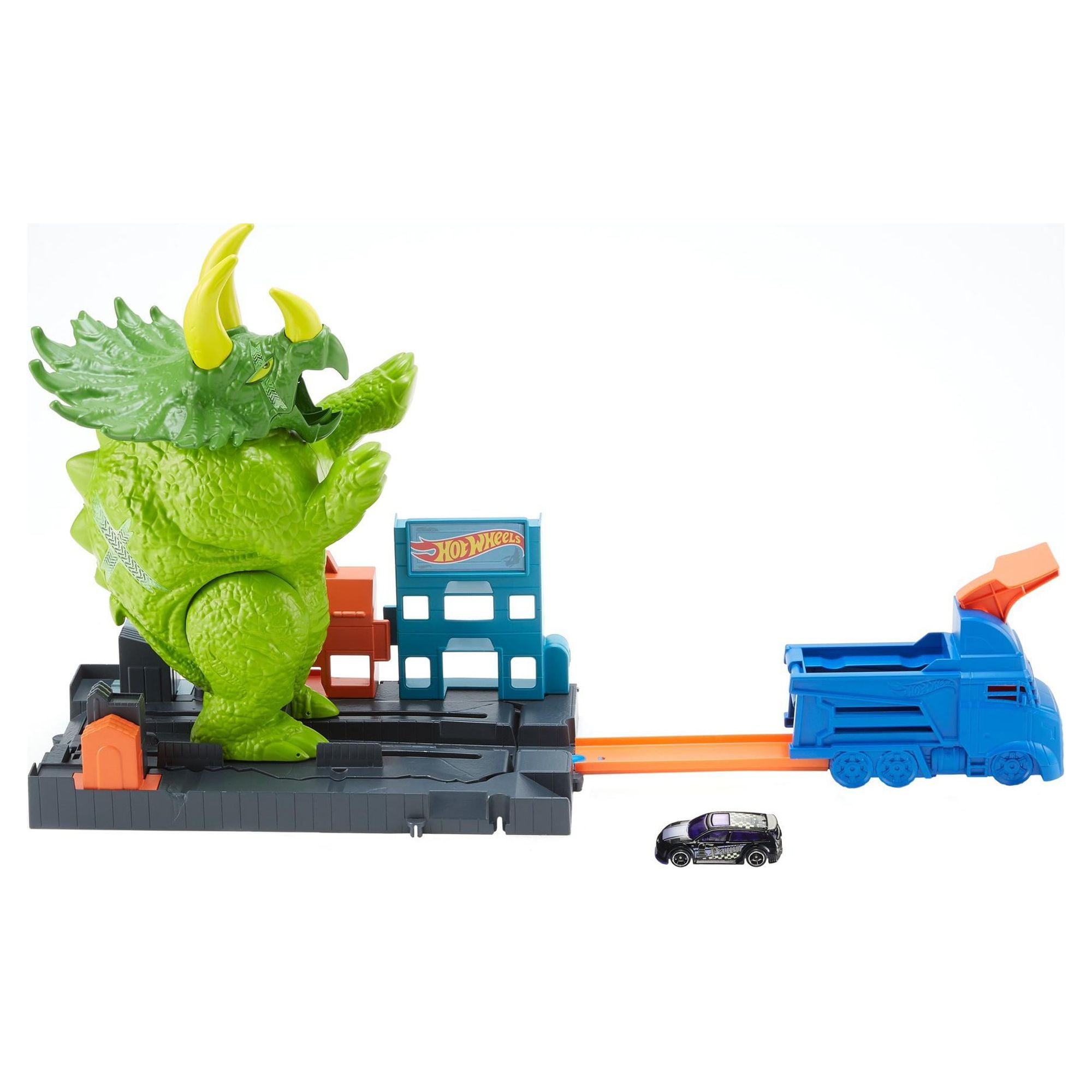 Hot Wheels City Smashin Triceratops Playset Toys Mattel Dinosaur