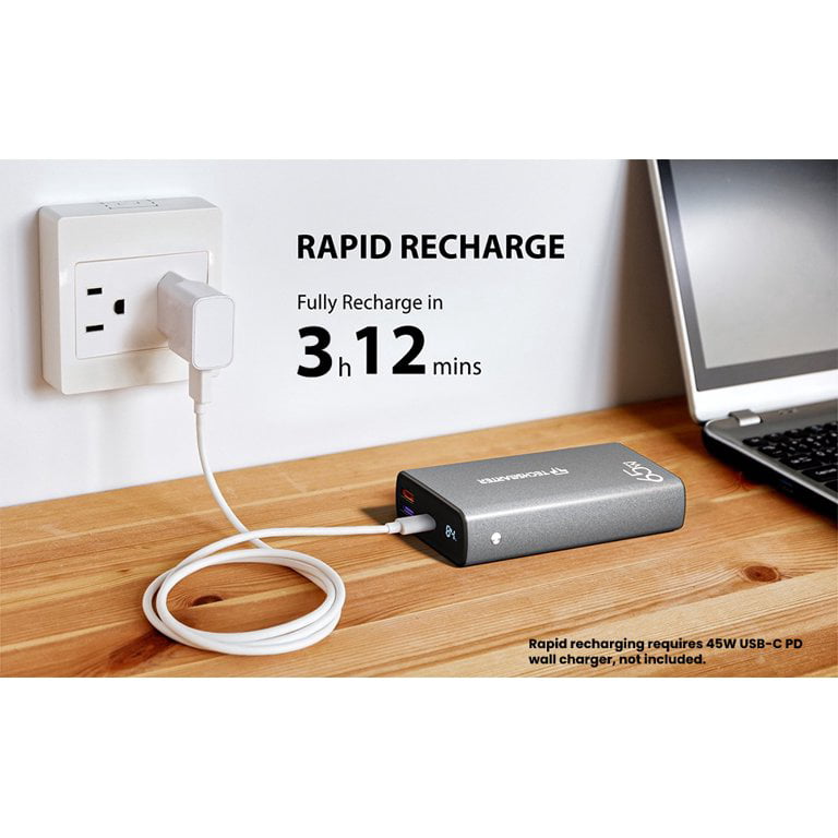 Laptop Power Bank 65W USB C 30000mAh, Portable Laptop Charger Super Fast  Charging 4-Port PD3.0 External Battery Pack for iPhone 13/12 Pro MacBook  Dell