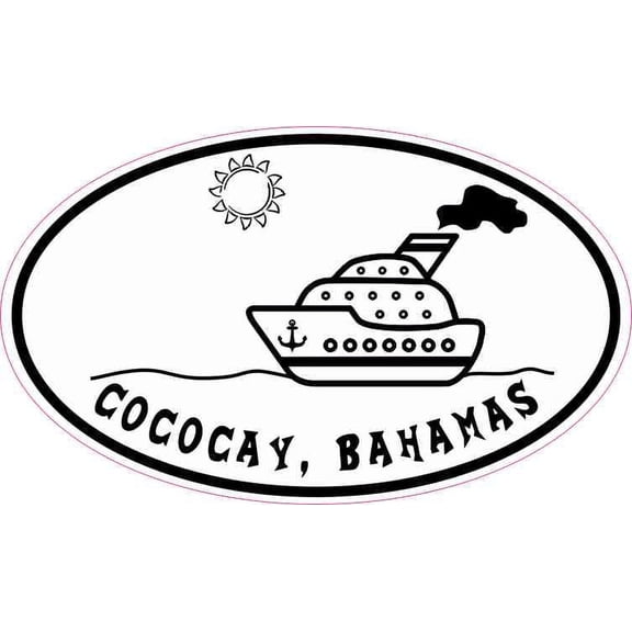 5in x 3in Cruise Ship Oval Cococay Sticker