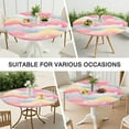 thumbnail image 7 of Colorful Cloud Star Pattern Round Fitted Tablecloth with Elastic Edge,Dining Table Cover Waterproof,Outdoor Round Tablecloth for Camping,Dining,Indoor and Outdoor, 7 of 7