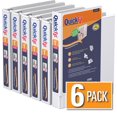 thumbnail image 1 of QuickFit 8.5 x 5.5 Hevy Duty View Binder, Round Ring, 6 Pack (1", White), 1 of 3