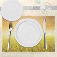 thumbnail image 3 of Ambesonne Yellow Place Mats Set of 4, Farm Countryside Field, Standard Size, Yellow Beige, 3 of 6