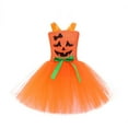 thumbnail image 6 of OGLCCG Girls Pumpkin Costume Kids Sleeveless Birthday Party Lace Tute Dress Fashion All Saints' Day Outfits 3-12 Years, 6 of 7