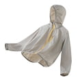 thumbnail image 3 of Kids Jacket Long Sleeve Hooded Zip Up Unisex Light Jacket Sun Protection Jacket Clothes for Girls 5-6 Years, 3 of 5