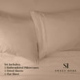thumbnail image 5 of Sweet Home Collection Queen Sheet Sets, Classic 1800 Series Deep Pocket 4 Piece, Luxury Soft Microfiber Bed Sheet Sets, Taupe, 5 of 5