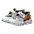 thumbnail image 4 of newwalpole Toddler Shoes Girl Led Light Up Shoes Walking Shoes Casual Shoes Boys Sneakers White for 9 Toddler, 4 of 7