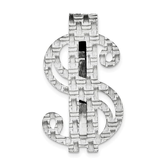 Gem & Harmony Dollar Sign Money Clip in Sterling Silver with Rhodium Plating for Men