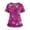 Red #015, variant on Womens Valentine Day Scrubs V Neck Medical Love Heart Print Nursing Uniforms Short Sleeve Cute Plus Size Scrub Tops with Pockets Purple XL
