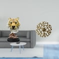 thumbnail image 2 of Escultura de cabeza de tigre de resina, estatua de mesa, escultura de pared de metal, figura decorativa, disco adecuado para sala de estar, dormitorio, 2 of 8