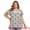 Black, variant on DARING DIVA Women's Plus Notch V Neck Ruffle Sleeve Floral Top 1X Black