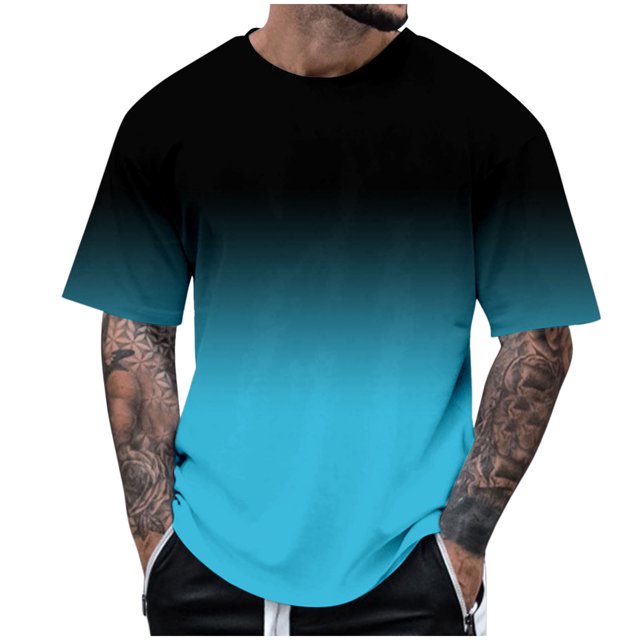 Produit T-Shirts pour Hommes / Produit Homme Printemps et Été Imprimé Manches Courtes Col Rond T-Shirt Tendance Mode